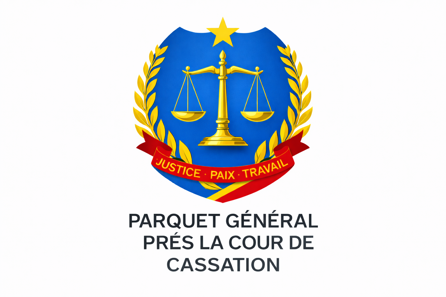 Logo pgcassation, Logo parquet général près la cours de cassaation RDC